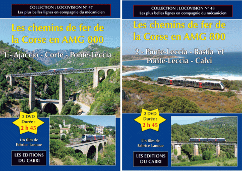 Pack DVD Locovision n° 47 + 48 : Les chemins de fer de la Corse en AMG 800 (lot de 4 DVD, plus de 5 h de films)